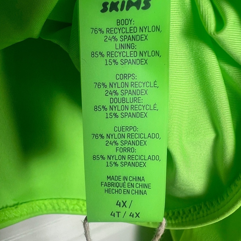 SKIMS Recycled Swim Long Sleeve Shrug in Neon Green, Women's Size 4X, NWT - Picture 9 of 16